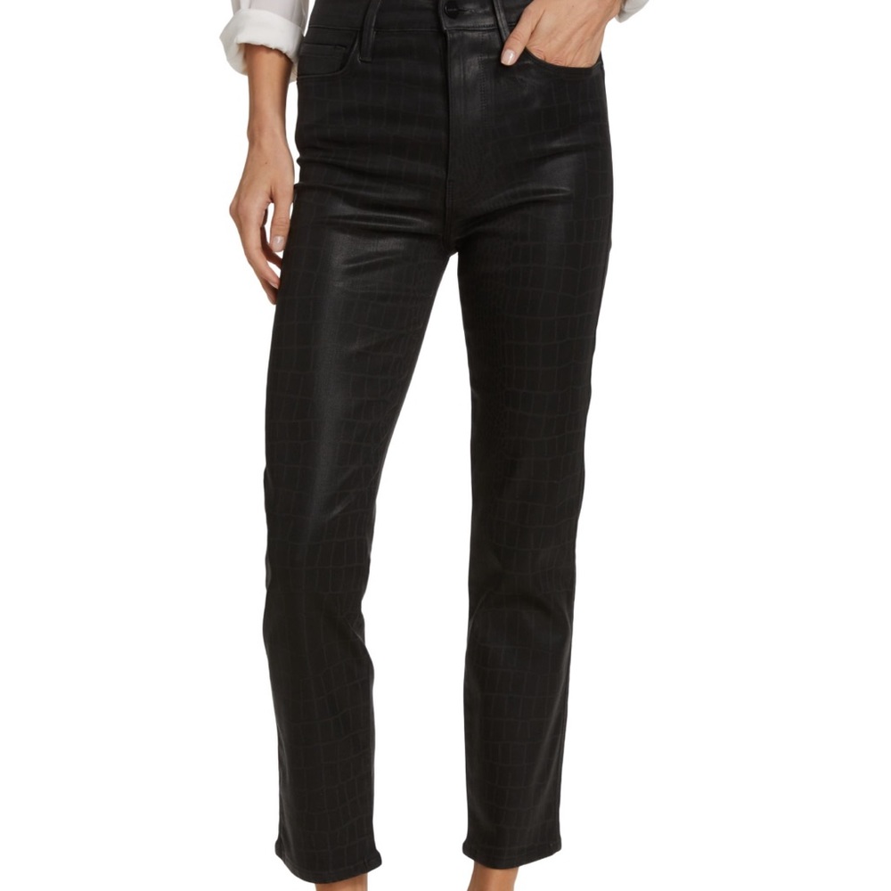 Frame “Le Sylvie” Croc “coated” Jeans size 28 NWT